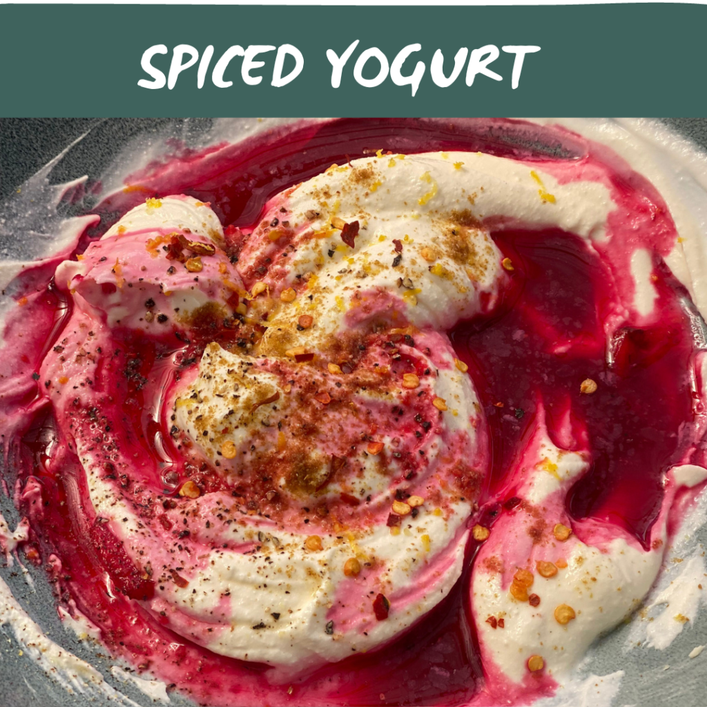 Spiced yogurt food for thought