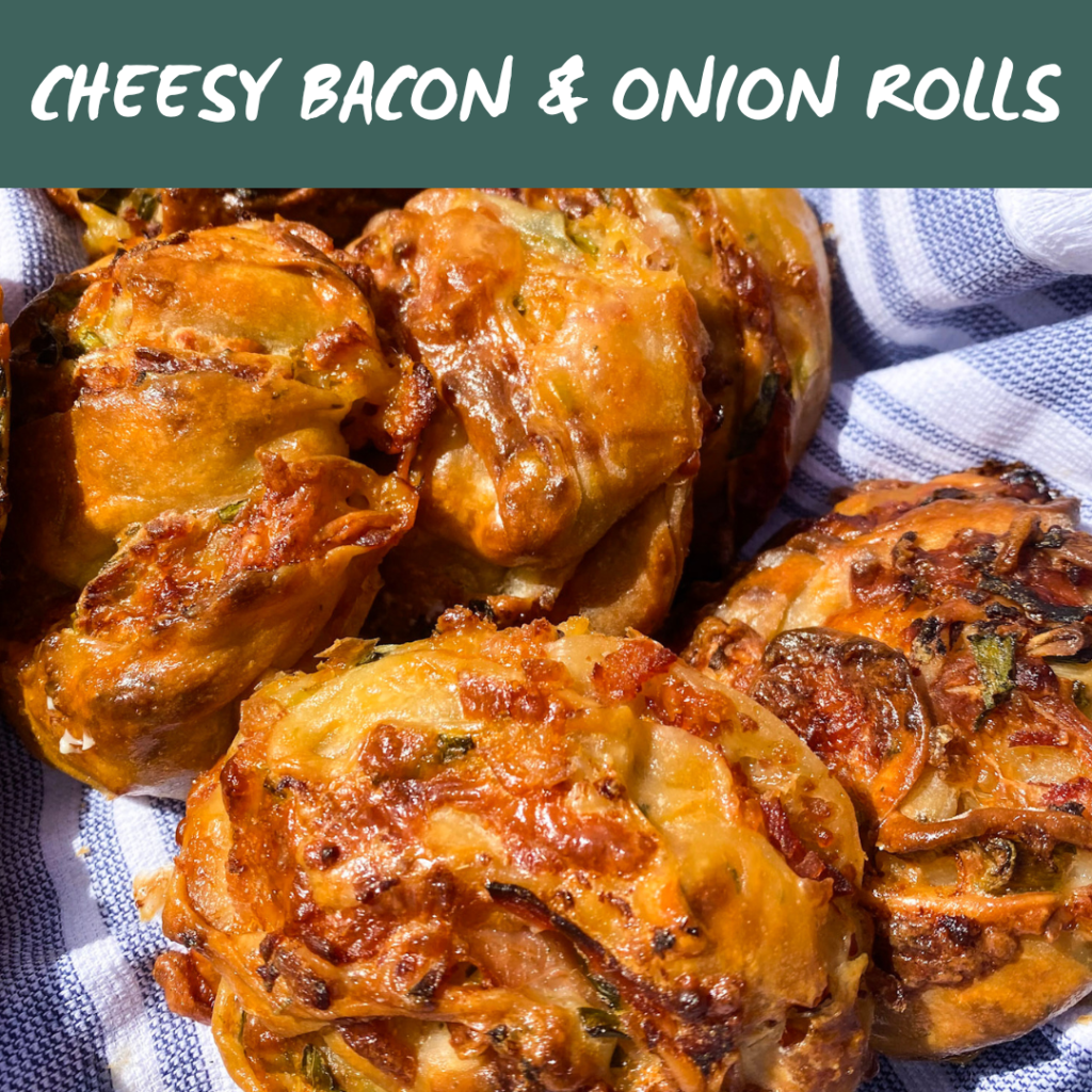 cheesy bacon and onion rolls food for thought recipe