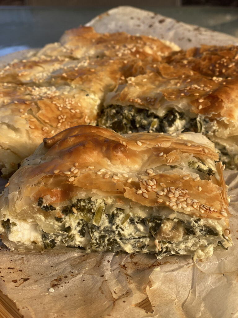 spinach and feta slice